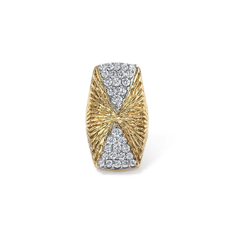 raw amethyst ring silver Kutchinsky Ring with Pave Diamonds