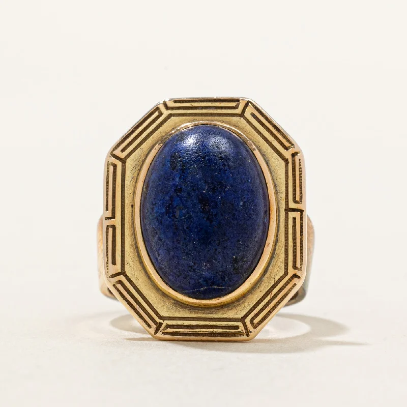antique silver charm bracelet Lapis Lazuli Cocktail Ring | 5.20ct | SZ 4.5 |