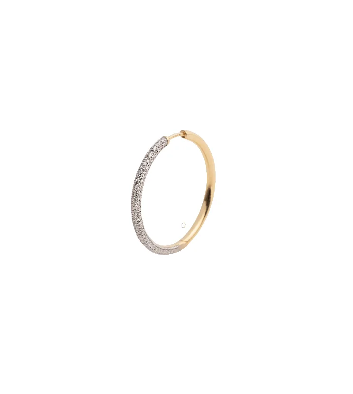 Large Pave Diamond : Hoop Earring