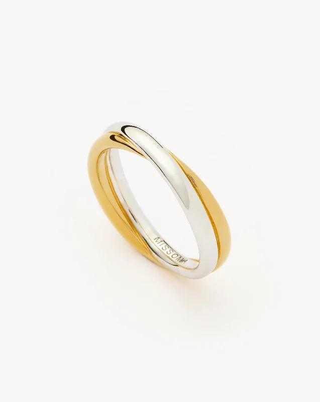 dainty lotus flower ring Lucy Williams Entwine Ring | Mixed Metal