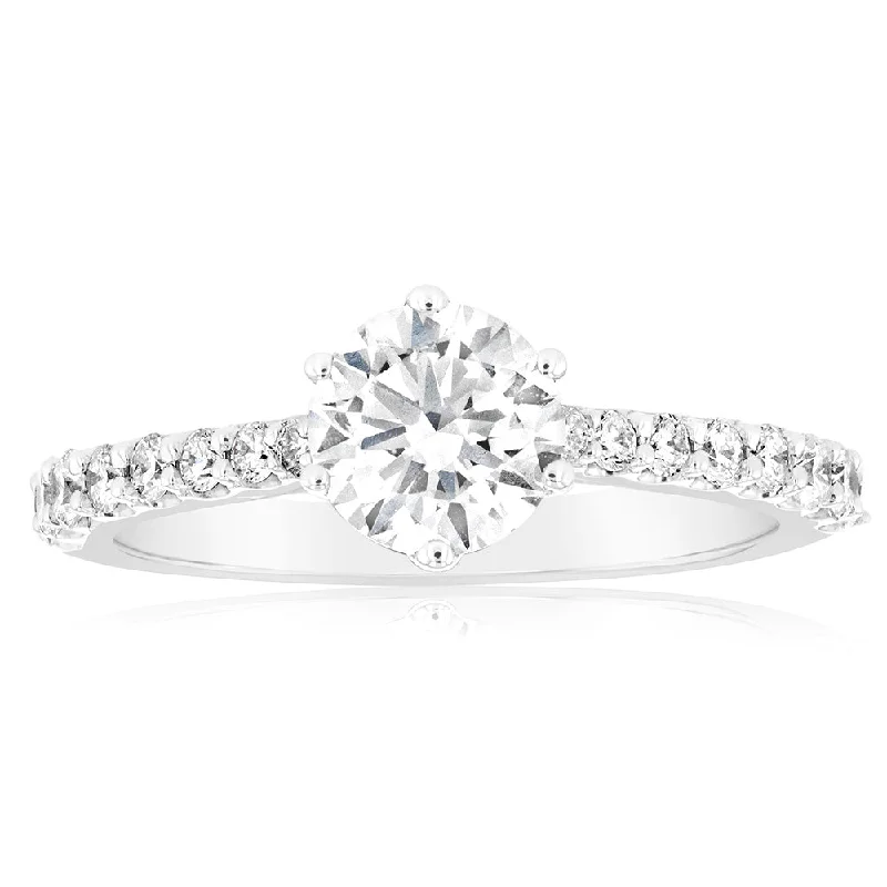 Luminesce Lab Grown 1 Carat Diamond Ring in 18ct White Gold