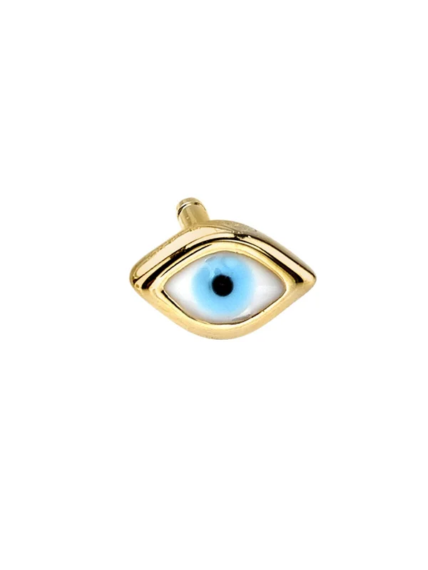 custom engraved infinity necklace Mini Enamel Evil Eye Yellow Gold Single Stud Earring custom engraved infinity necklace Mini Enamel Evil Eye Yellow Gold Single Stud Earring