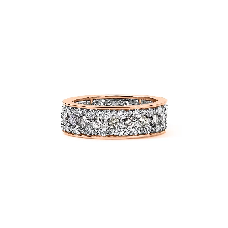 hammered silver wedding band Mini Scalloped Diamond Stack Rings