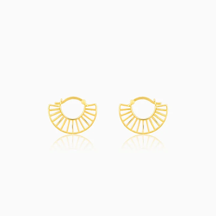 unique gemstone necklace handmade Golden Tracks Hoop Earrings