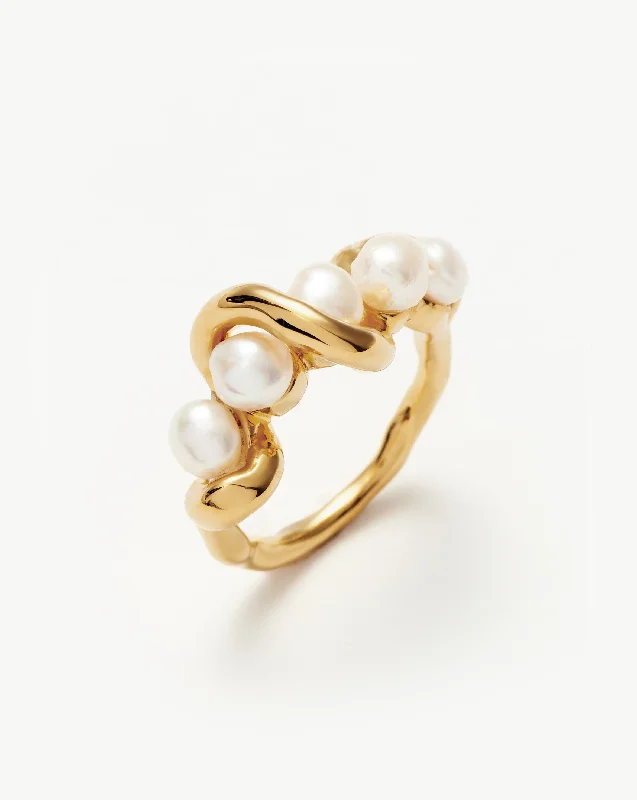 men’s black titanium ring Molten Pearl Twisted Stacking Ring | 18ct Gold Vermeil/Pearl men’s black titanium ring Molten Pearl Twisted Stacking Ring | 18ct Gold Vermeil/Pearl