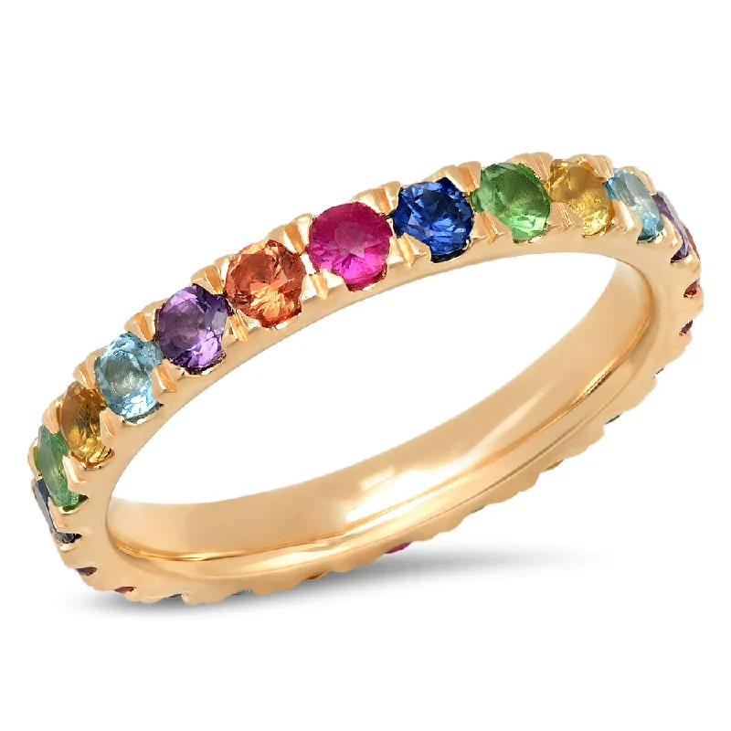 vintage diamond brooch Large Multicolored Gemstone Ring