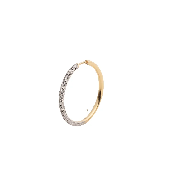 Oversized Pave Diamond : Hoop Earring