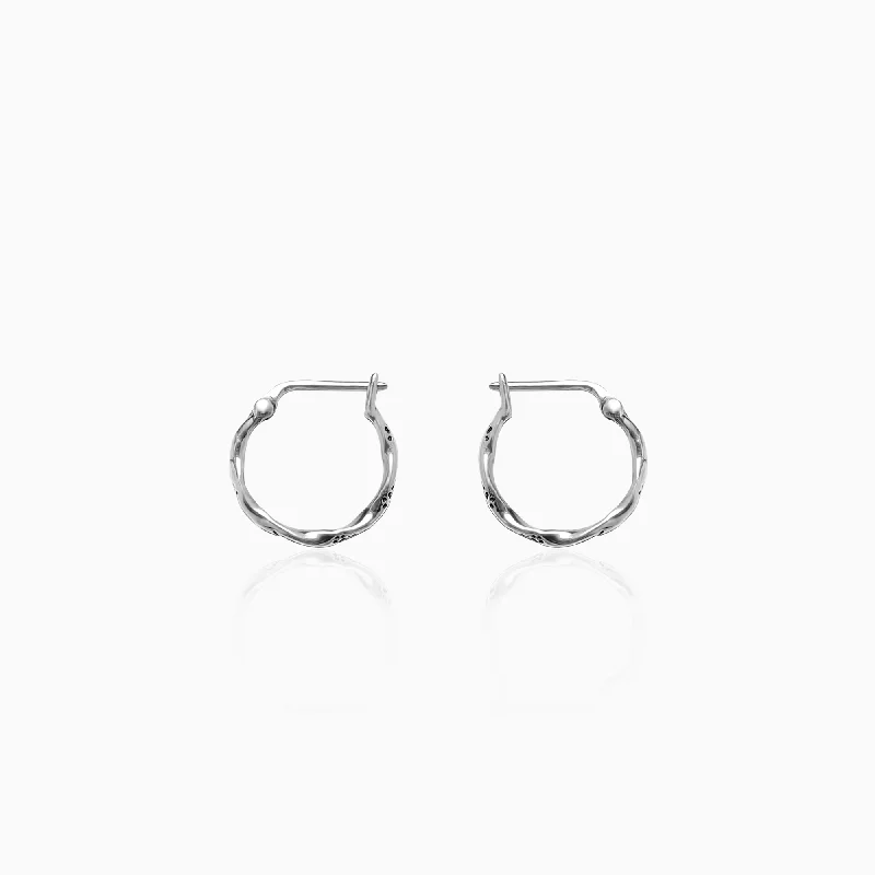 gothic skull ring for men Oxidised Vintage Hoops