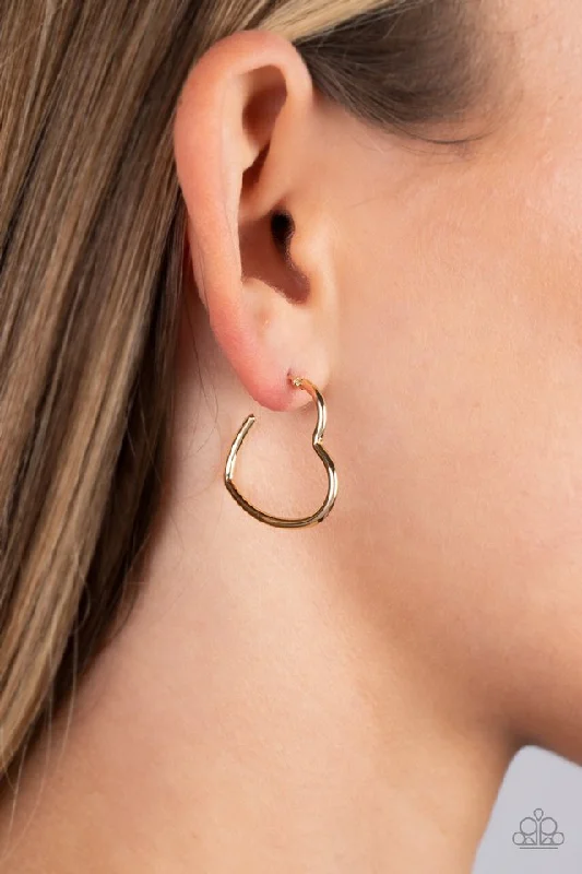 Paparazzi Earring ~ Burnished Beau - Gold