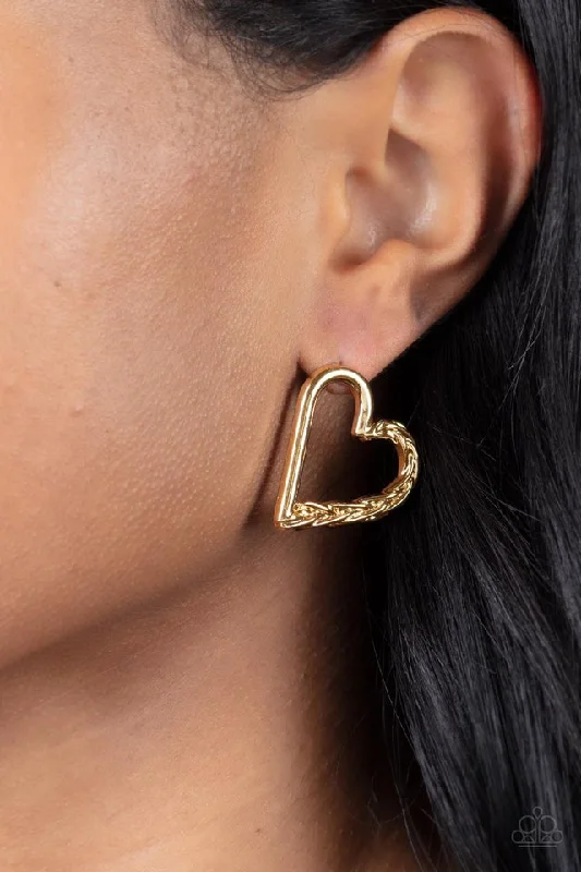 Paparazzi Earring ~ Cupid, Who? - Gold