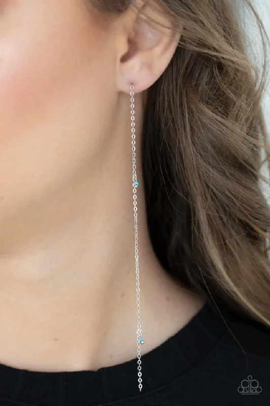 Paparazzi Earring ~ Dauntlessly Dainty - Blue