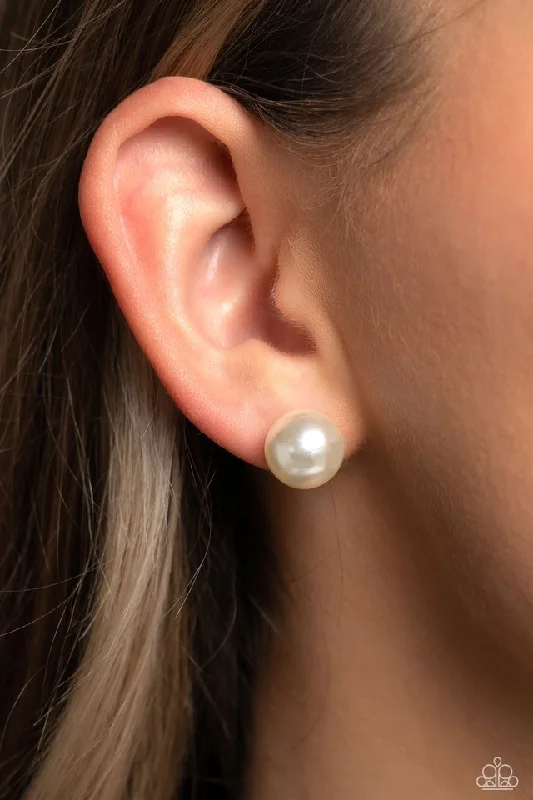 Paparazzi Earring ~ Debutante Details - White