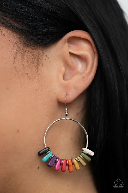 Paparazzi Earring ~ Earthy Ensemble - Rainbow Multi