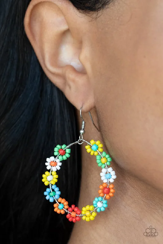 Paparazzi Earring ~ Festively Flower Child - Multi