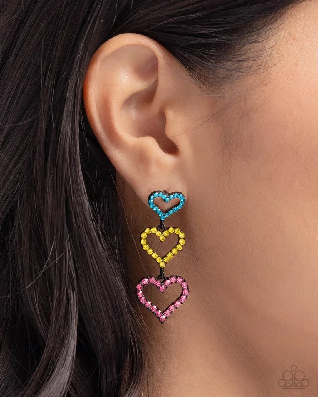 Paparazzi Earring ~ Sweetheart Succession - Pink