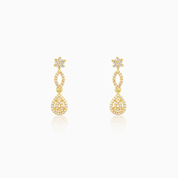 custom initial pendant necklace Golden Zircon Shine Elegant Earrings