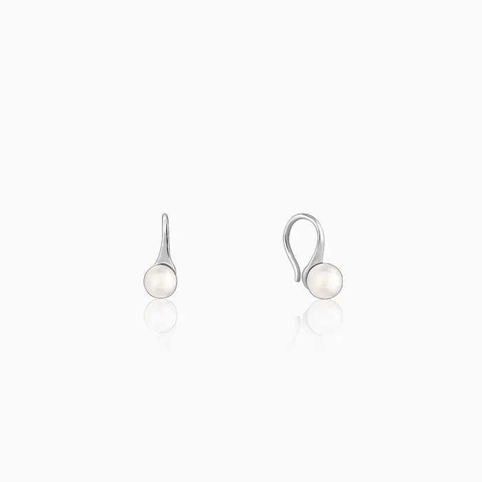 vintage sapphire necklace Silver Pearl Small Stud Earrings