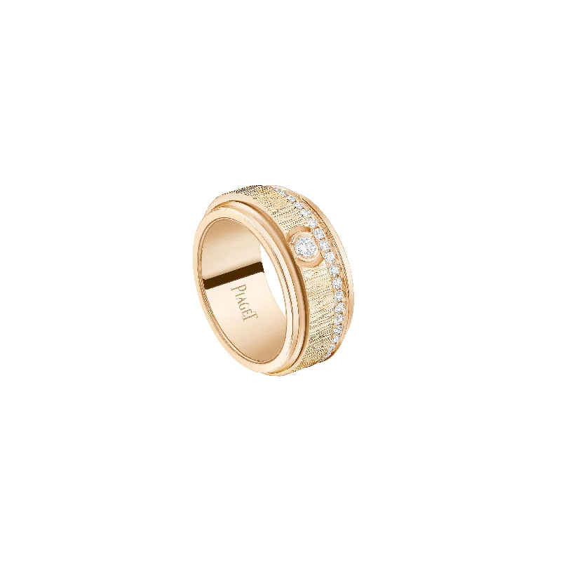 round cut diamond engagement ring Piaget Posession "Decor Palace" 18k Rose Gold Diamond Turning Ring G34P1O55 round cut diamond engagement ring Piaget Posession "Decor Palace" 18k Rose Gold Diamond Turning Ring G34P1O55