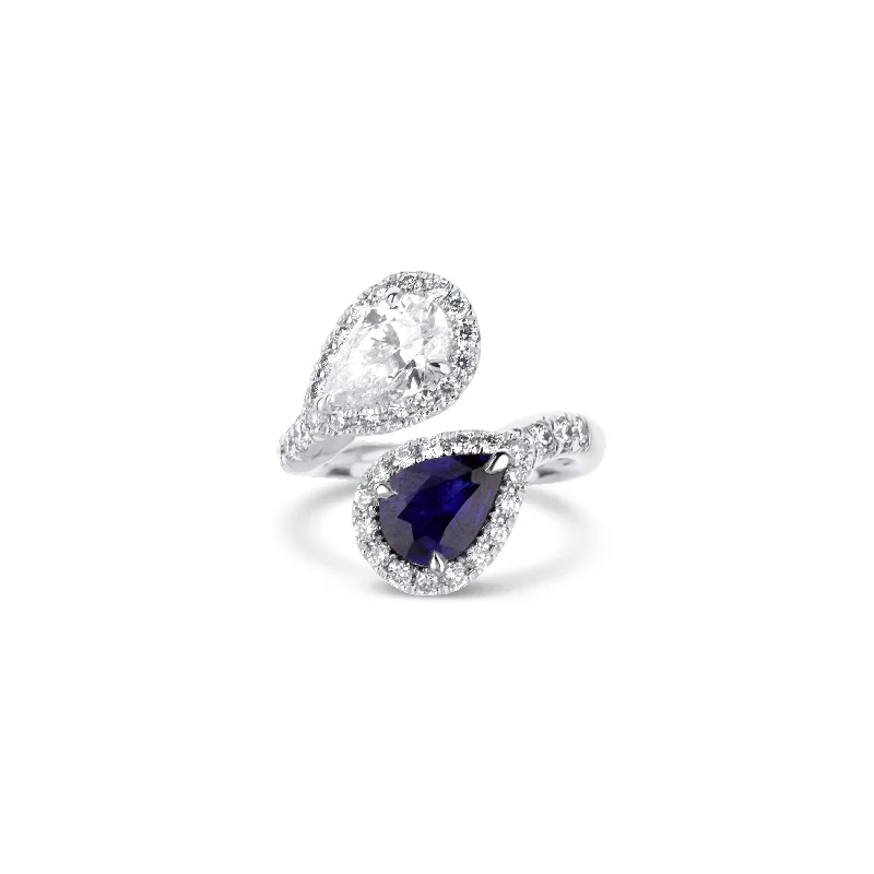 braided wedding ring men Platinum Blue Pear Cut Sapphire And Pear Cut Diamond Halo Bypass Engagement Ring braided wedding ring men Platinum Blue Pear Cut Sapphire And Pear Cut Diamond Halo Bypass Engagement Ring