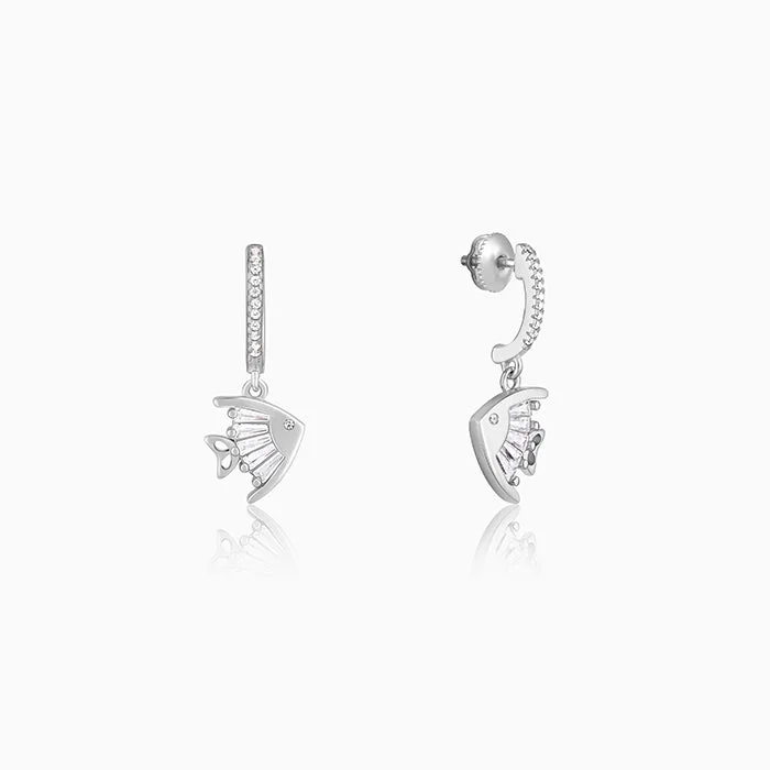 butterfly pendant necklace delicate Silver Lucky Fish Earrings