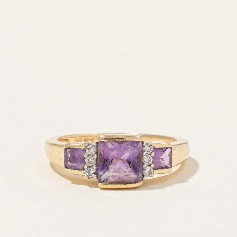 handcrafted gemstone pendant Amethyst & Diamond Ring | 1.00ctw, 0.09ctw | SZ 5.75 | handcrafted gemstone pendant Amethyst & Diamond Ring | 1.00ctw, 0.09ctw | SZ 5.75 |