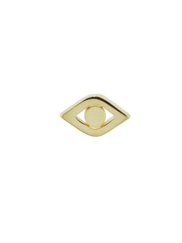 vintage art deco bracelet Pure Evil Eye Stud Yellow Gold Single Earring