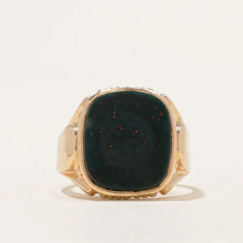 minimalist cuff bracelet adjustable Bloodstone Signet Ring | 6.00ct | SZ 8.5 |