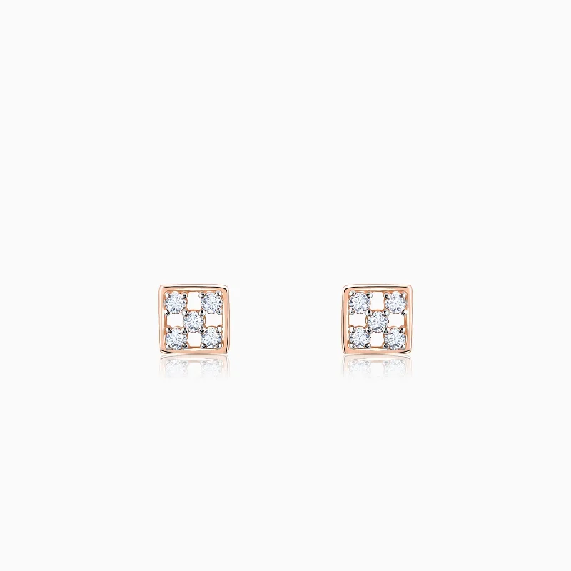minimalist cuff bracelet adjustable Rose Gold Blissful Moments Diamond Earrings