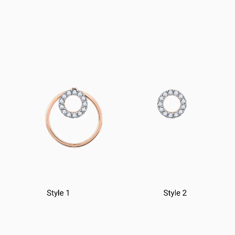 statement gold cuff earrings Rose Gold Bold & Bae Convertible Diamond Earrings