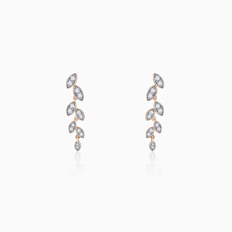 sterling silver infinity bracelet Rose Gold Cascade Diamond Earrings
