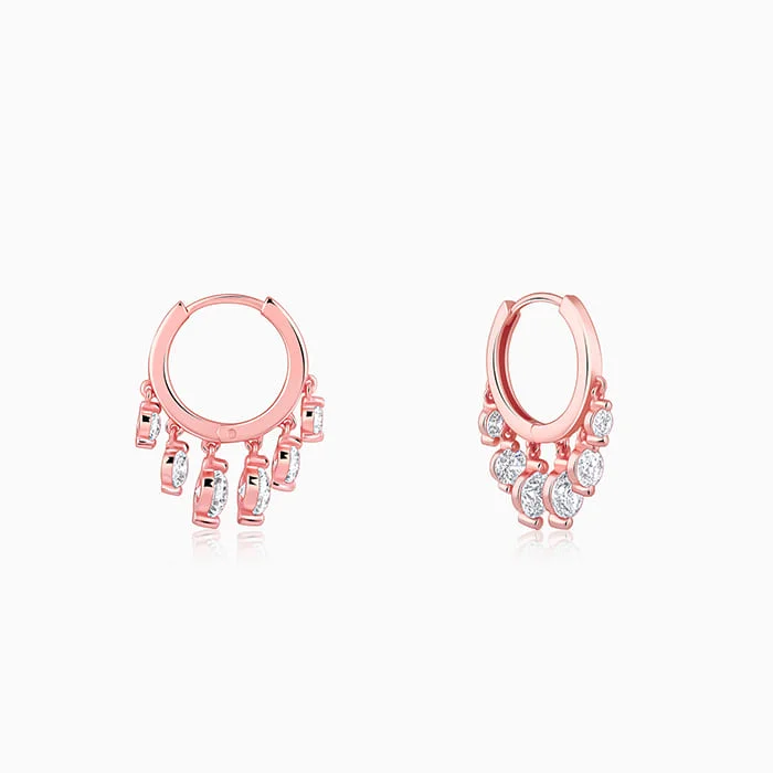 adjustable charm bracelet sterling silver Anushka Sharma Rose Gold Charm Hoop Earrings