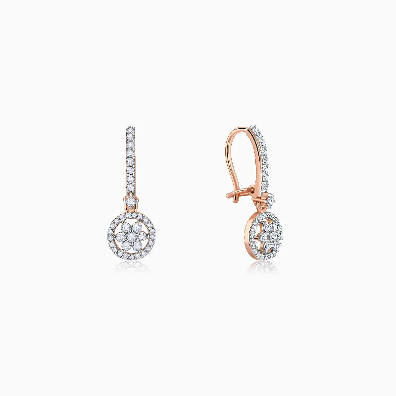 black tungsten wedding band for men Rose Gold Harmony Diamond Drop Earrings
