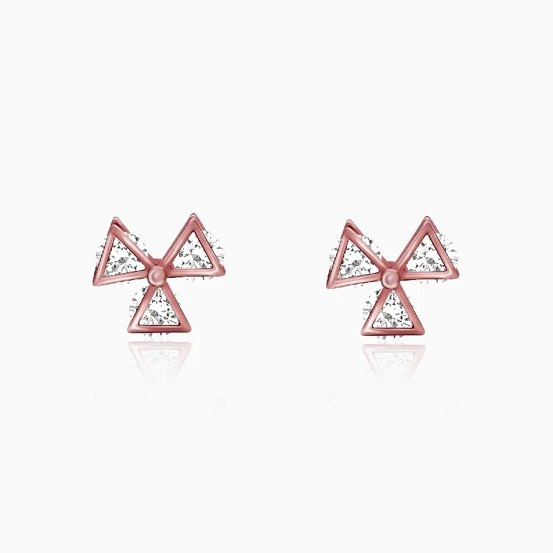 dainty beaded stretch bracelet Rose Gold Mini Windmill Earrings