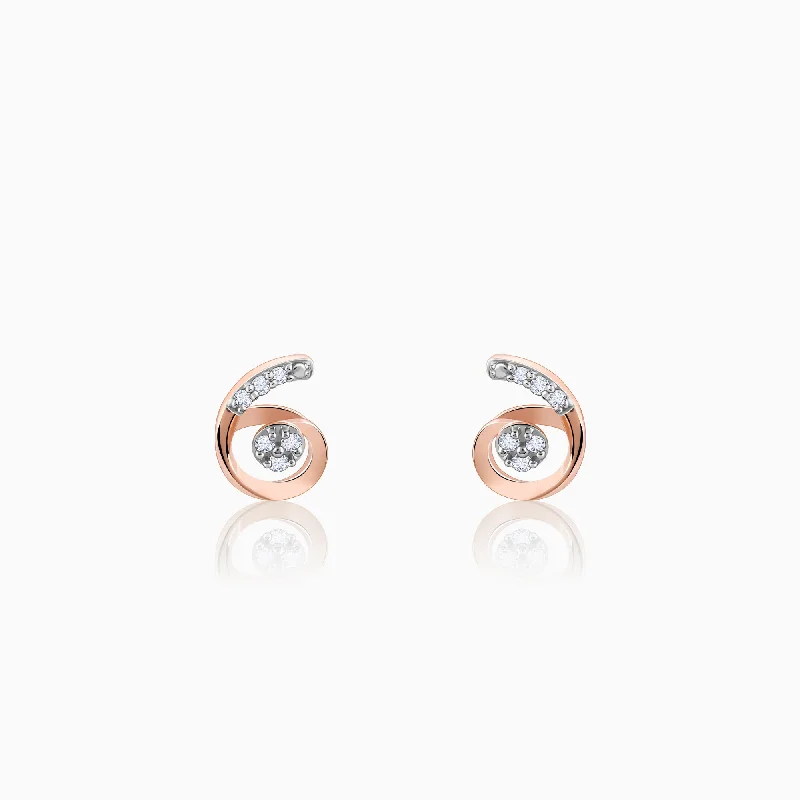 pearl and silver bracelet Rose Gold Quoted Diamond Earrings