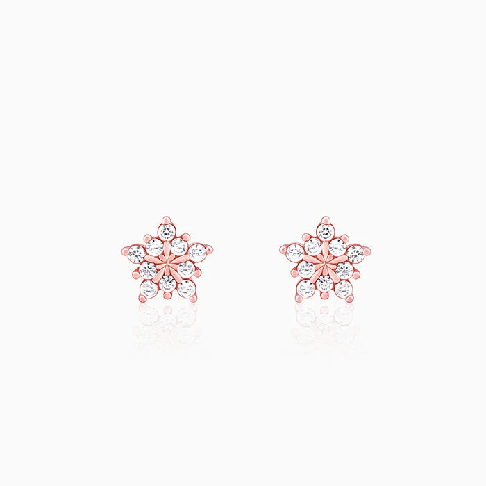 minimalist moonstone bracelet Rose Gold Shining Star Stud Earrings