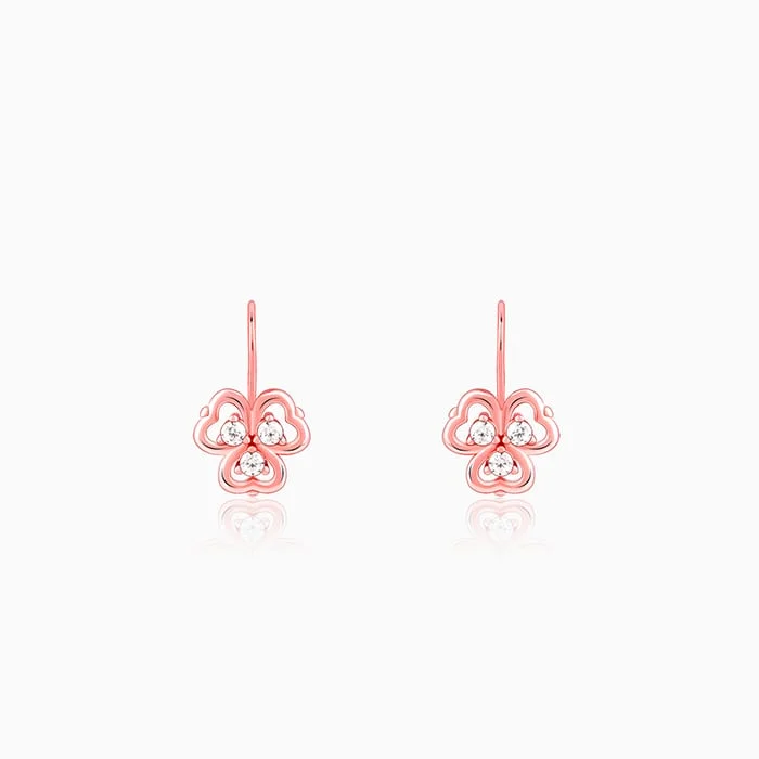 adjustable toe ring silver Anushka Sharma Rose Gold Three Leaf Clover Earrings