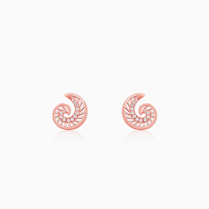 gothic bat ring sterling silver Rose Gold Volute Earrings