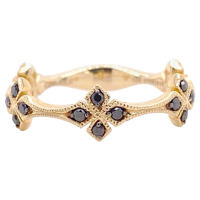 Sapphire Clover Stackable Ring