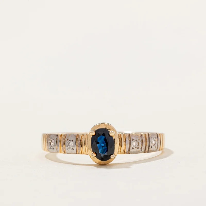 celestial star ring gold Sapphire & Diamond Ring | 0.45ct, 0.04ctw | SZ 10.75 |