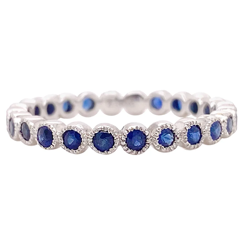 Sapphire Bezel Eternity Band