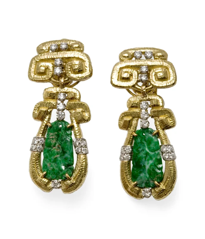 Scroll Jade Earrings