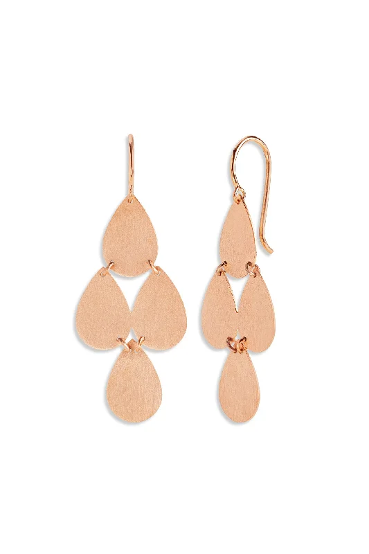minimalist cubic zirconia earrings Signature Small Teardrop Rose Gold Chandelier Earrings minimalist cubic zirconia earrings Signature Small Teardrop Rose Gold Chandelier Earrings
