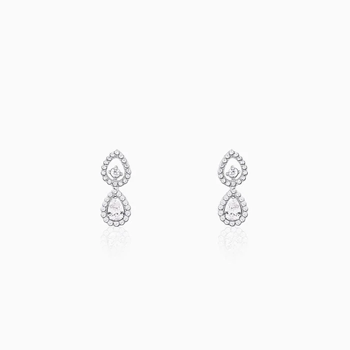 white opal engagement ring Silver Alluring Earrings