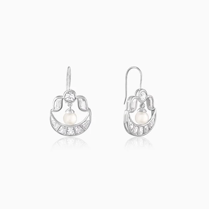 handcrafted gold stud earrings Silver Ayesha Earrings