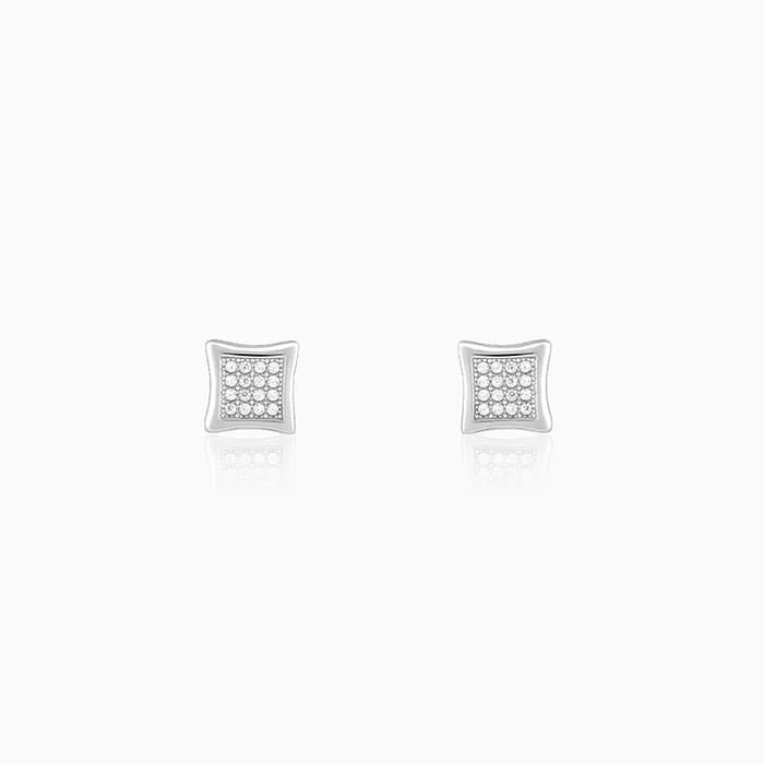 celestial zodiac sign necklace Silver Glistening Stud Earrings