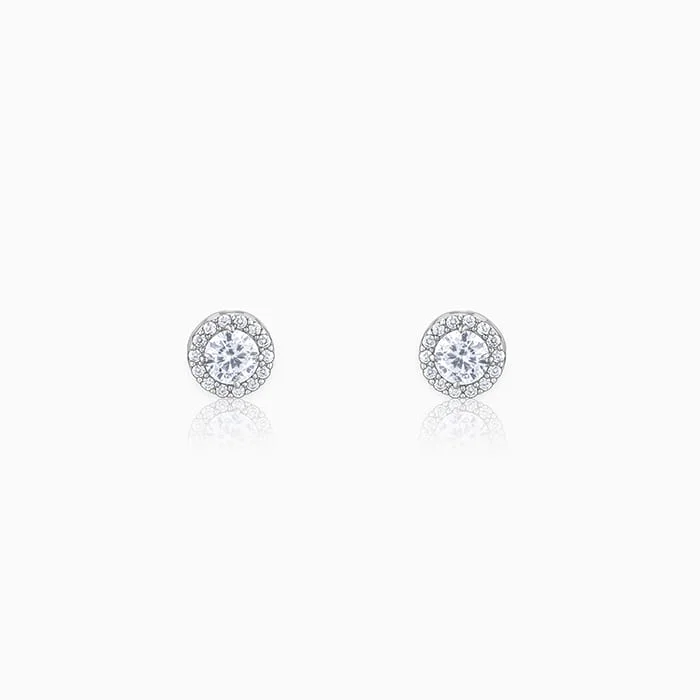celestial moon and star necklace Silver Drizzle Drop Stud Earrings