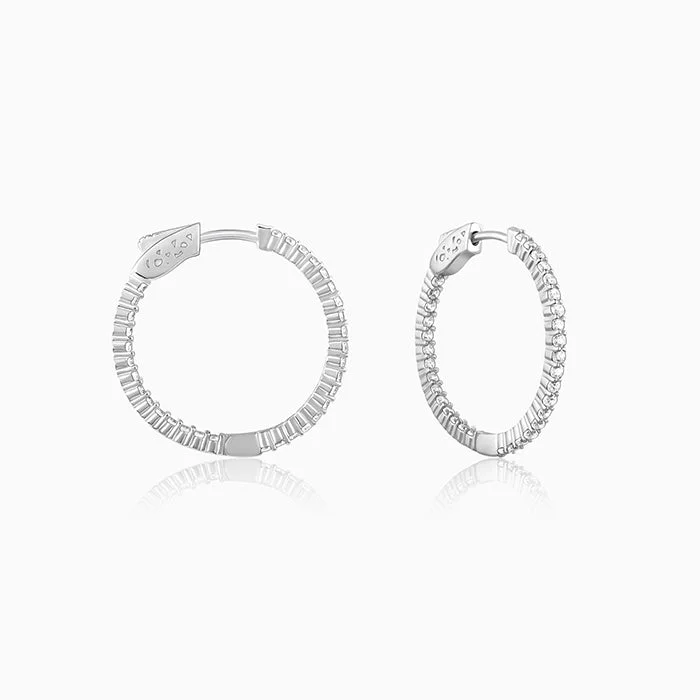 opal cluster ring unique Silver Enchanted Radiance Hoops