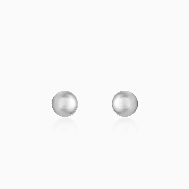 gold wedding band for men Silver Grey Pearl Earrings