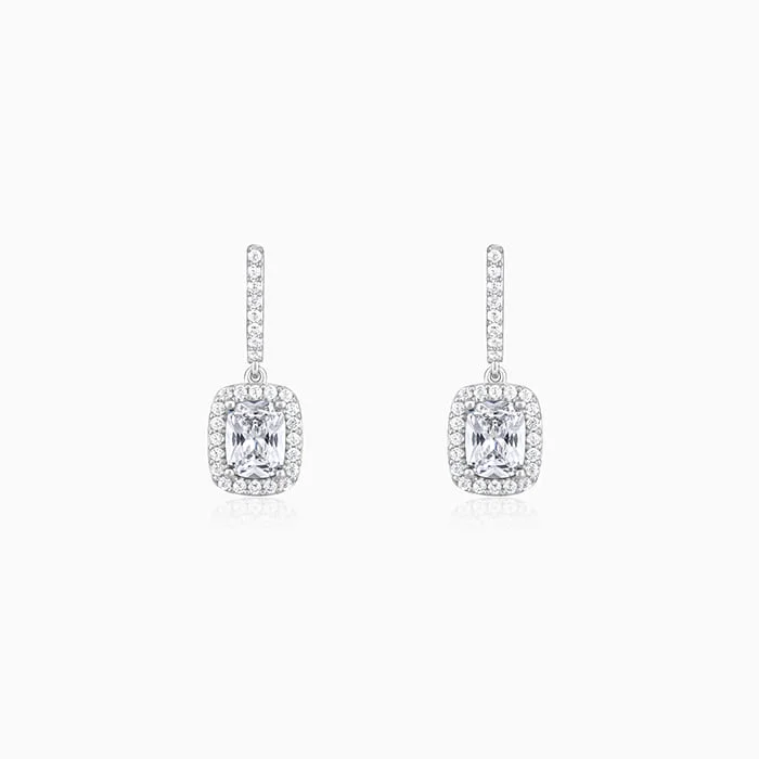 birthstone stacking rings set Silver Vesper Earrings
