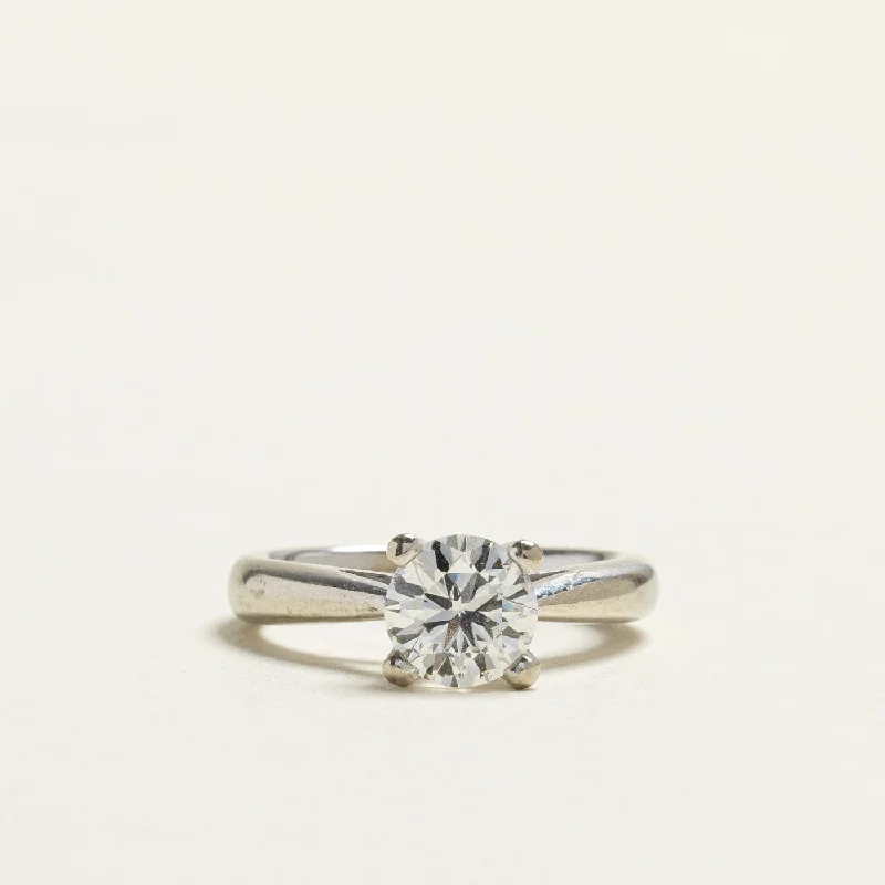 oval cut engagement ring platinum Solitaire Diamond Engagement Ring | 1.01ct VS2 I | SZ 4 |
